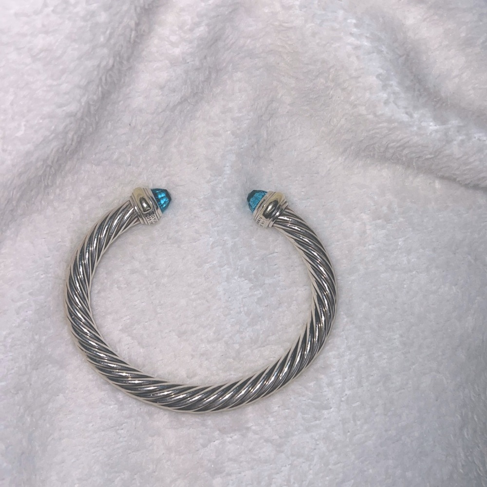 David yurman bracelet “bangle” with blue topaz